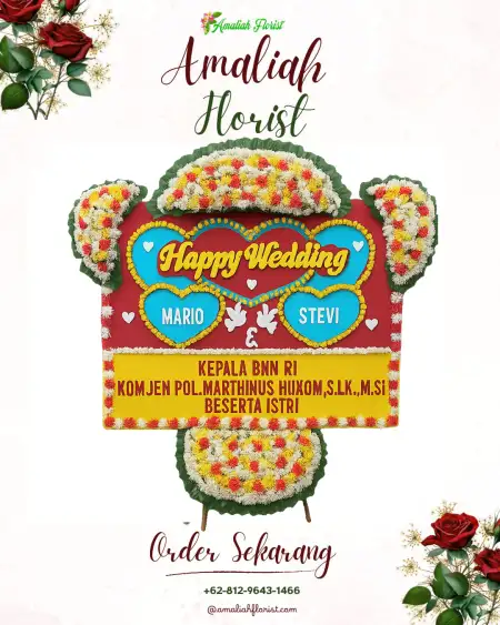 Papan Bunga Pernikahan gekbrong